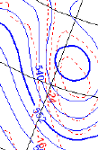 Dettaglio analisi a 500 hPa